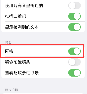 孟州苹果手机维修网点分享iPhone如何开启九宫格构图功能 